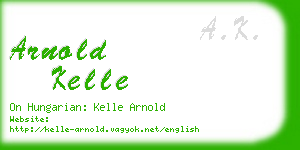 arnold kelle business card